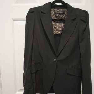 Zara black puff sleeve blazer, size M